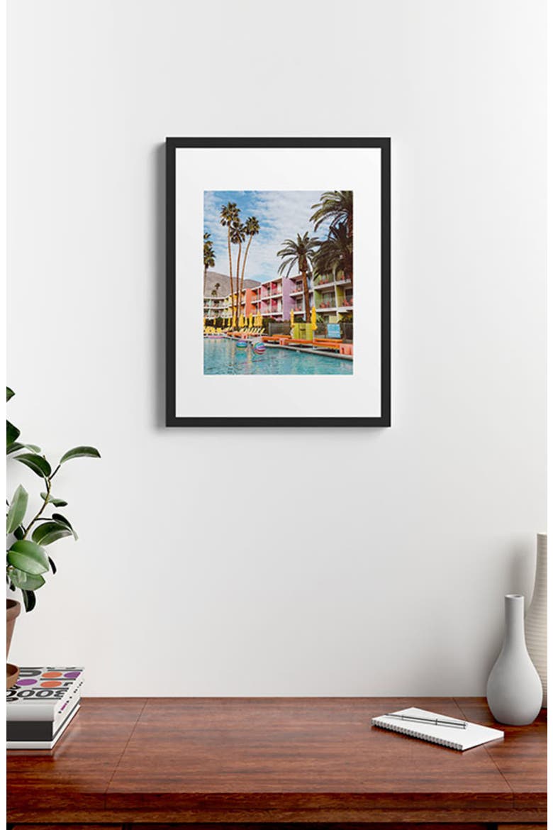 Palm Springs Pool Day VII Framed Art Print, Alternate, color, BLUE