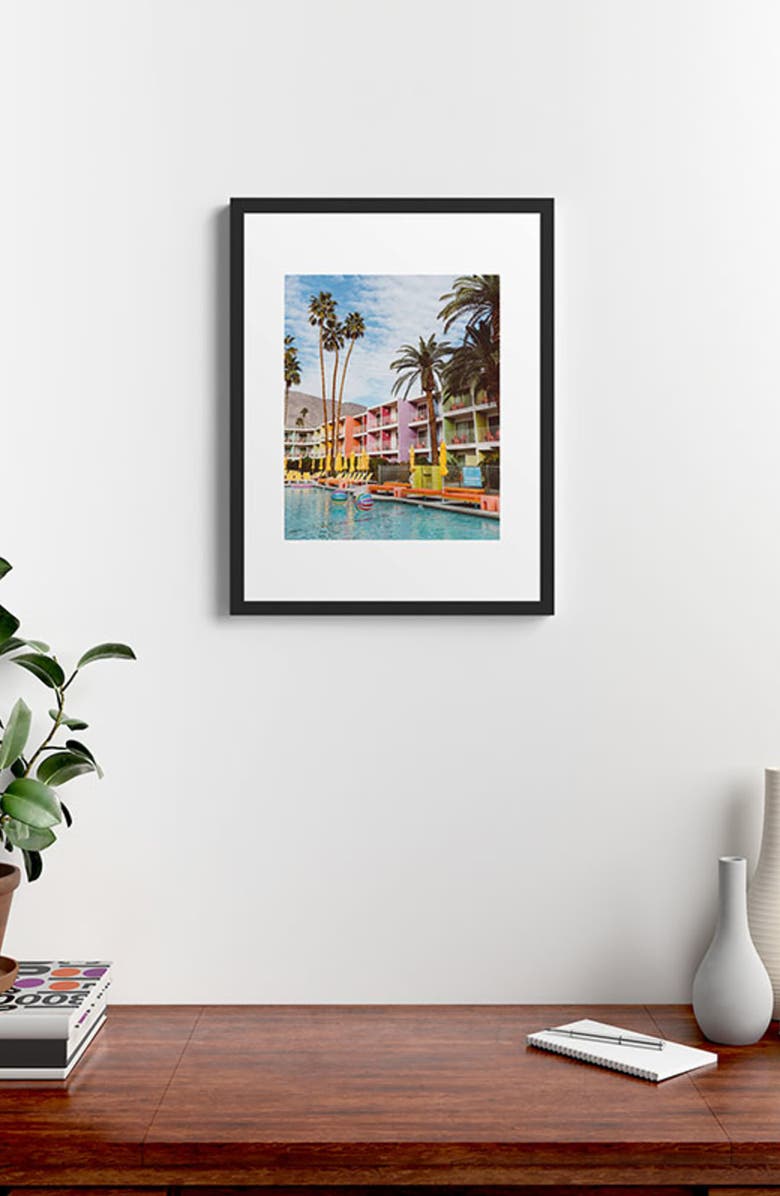 Deny Designs Palm Springs Pool Day VII Framed Art Print, Alternate, color,