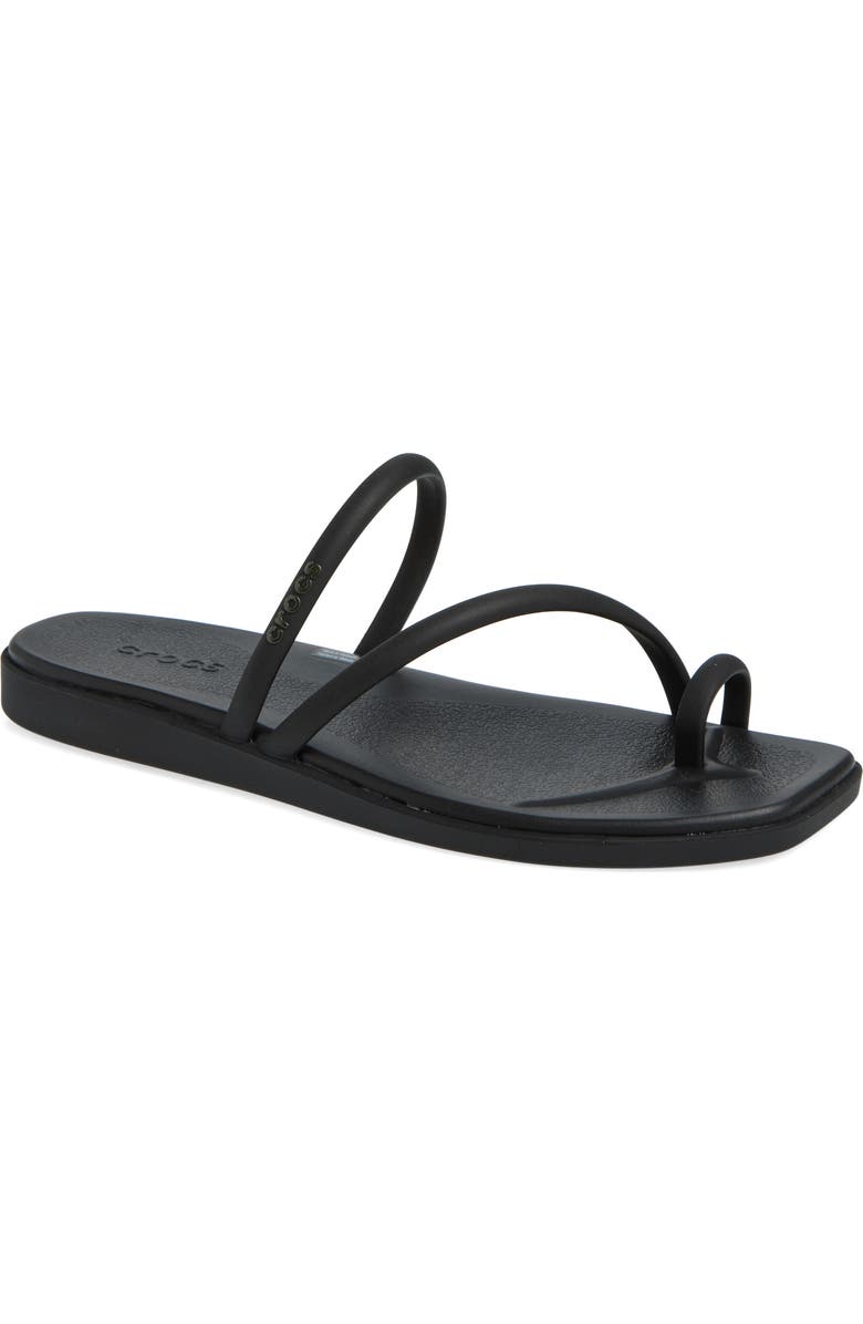 CROCS Miami Toe Loop Sandal, Main, color, Black