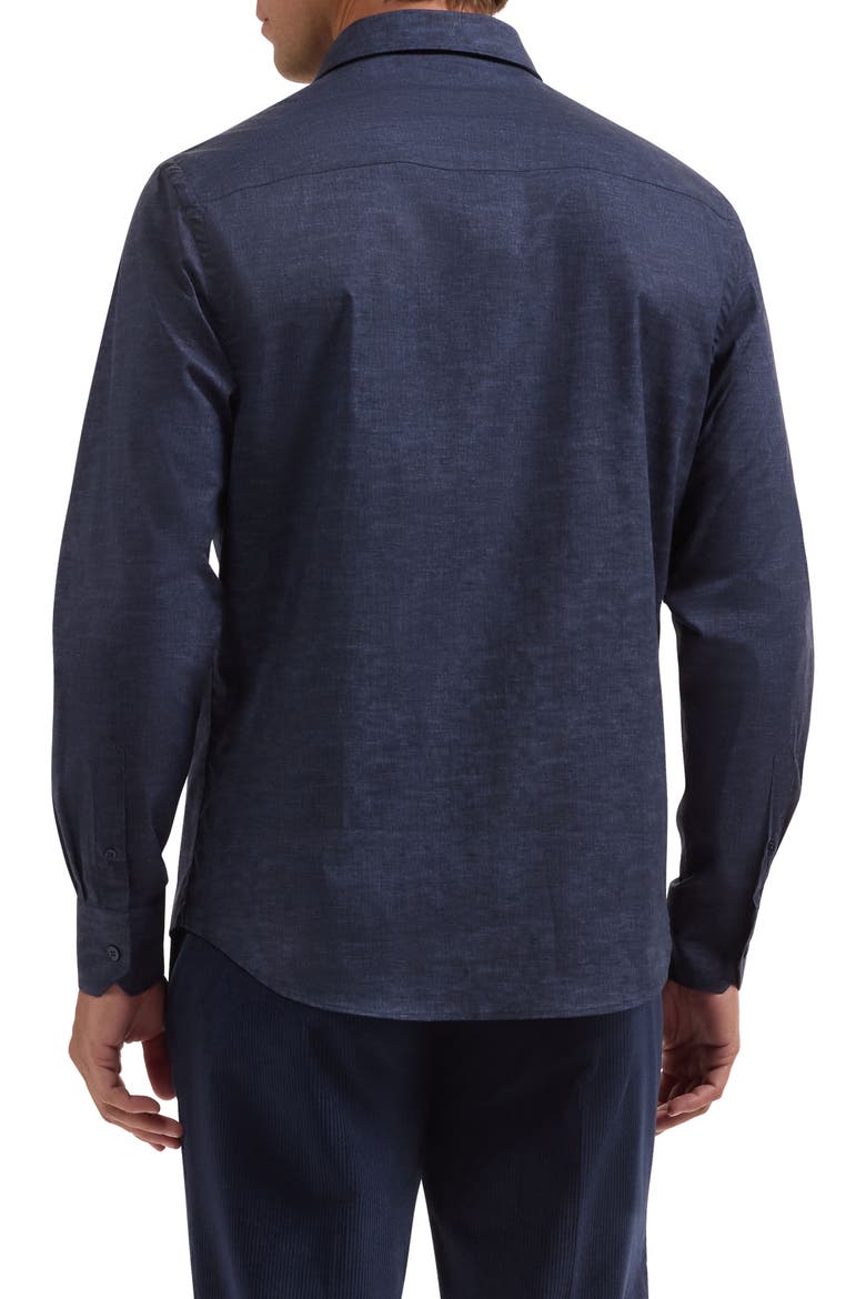 Julian Long Sleeve Button Up Shirt, Alternate, color, NAVY