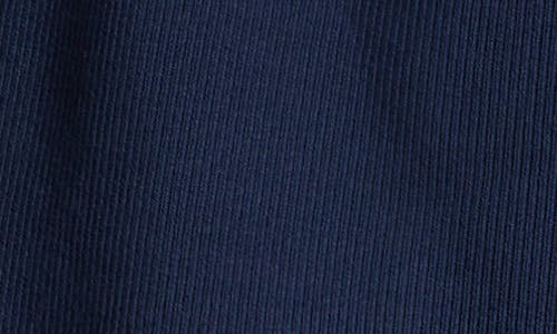 Skims Stretch Cotton Rib Loose Shorts In Navy