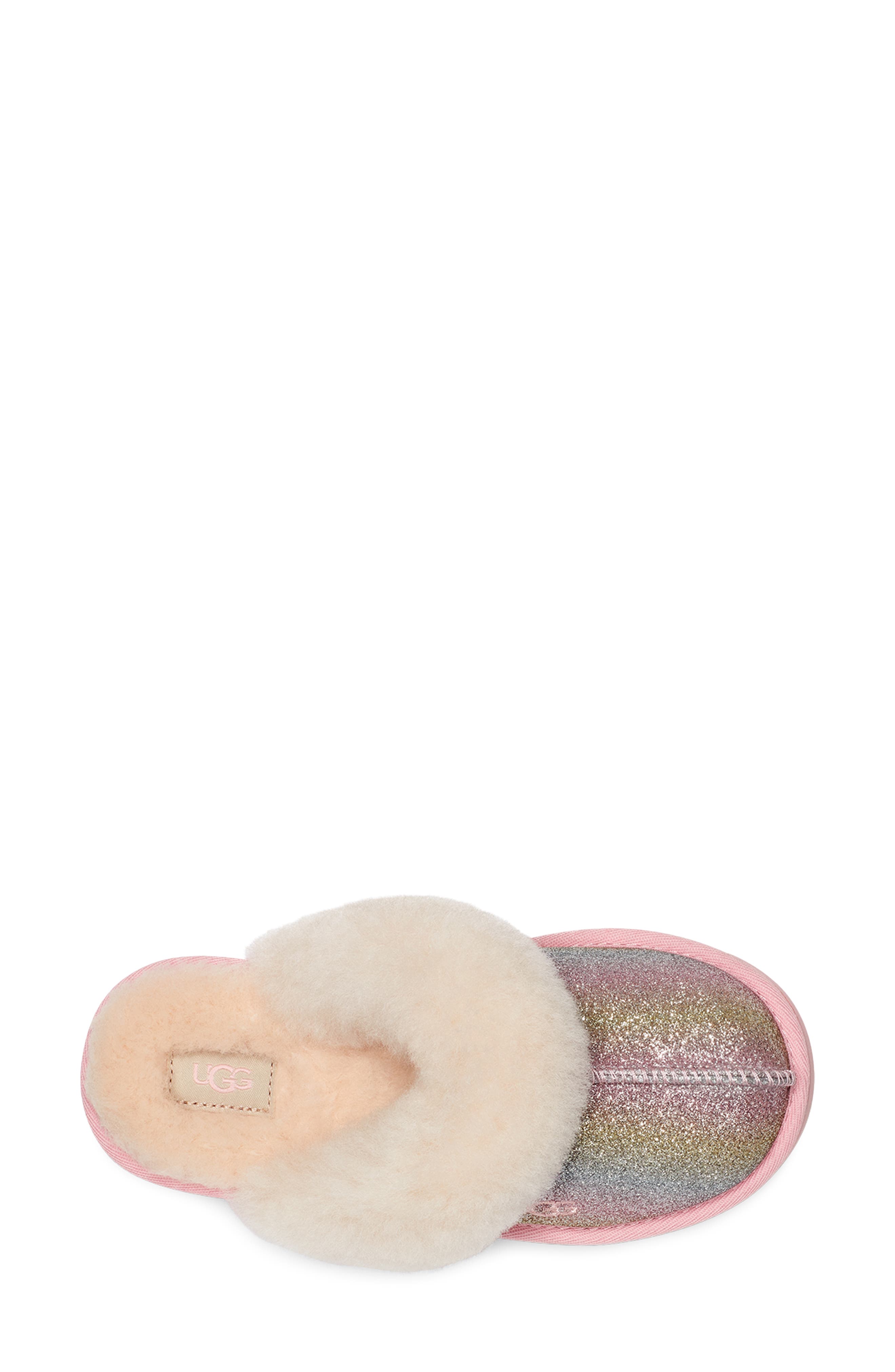 UGG<sup>®</sup> Cozy II Glitter Water Resistant Genuine Shearling Trim Clog, Alternate, color, 