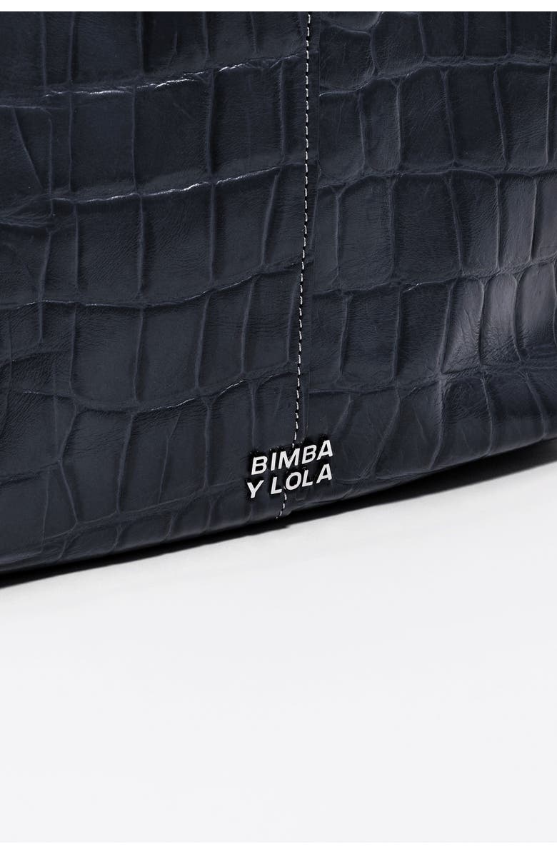 Bimba y Lola Medium Leather Shopper Bag, Alternate, color, Petrol Blue