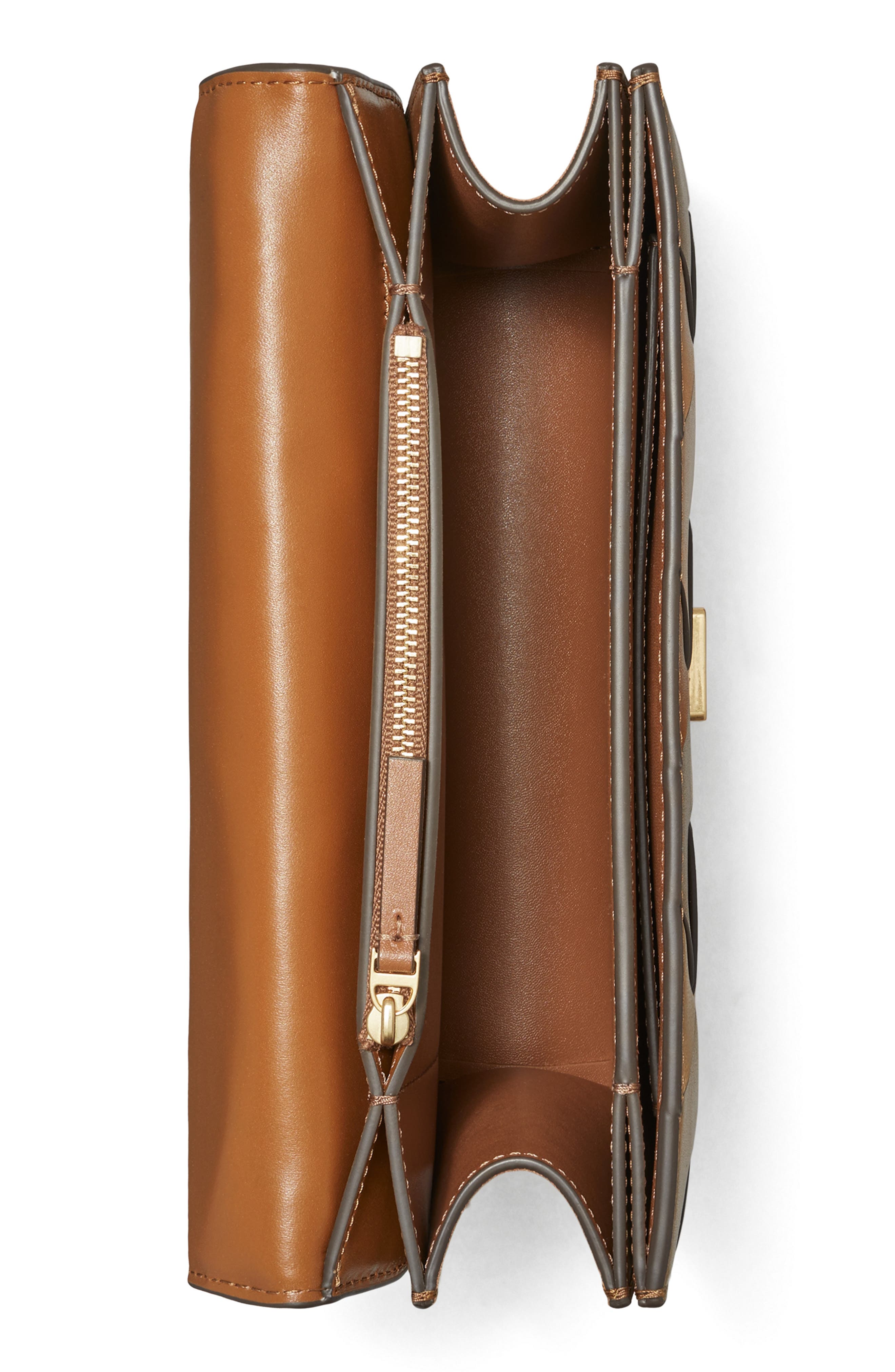 Tory Burch Eleanor Woven Leather Shoulder Bag, Alternate, color, 