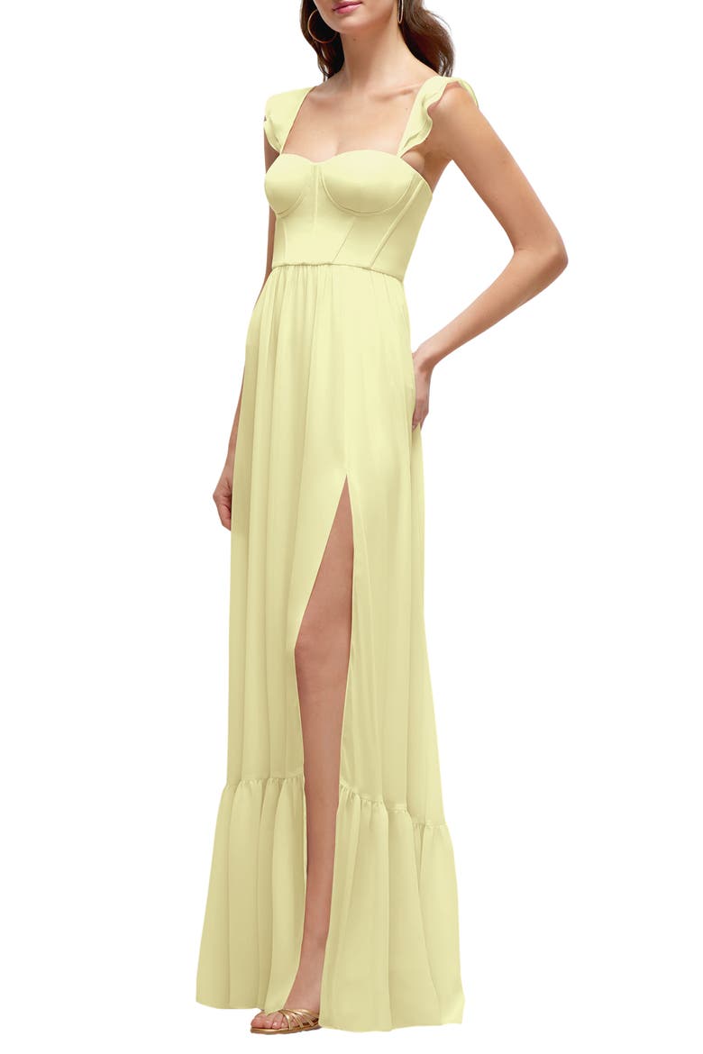 Bustier Maxi Dress, Alternate, color, BUTTER YELLOW