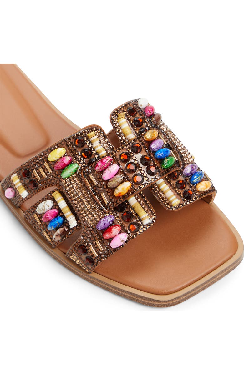 ALDO Eleny Slide Sandal, Alternate, color, Brown Multi