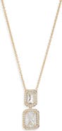 Nadri Halo Emerald Pendant Necklace