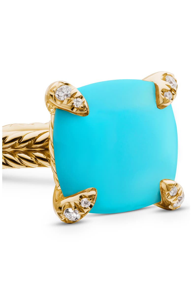 Châtelaine® Turquoise, Diamond & 18K Gold Ring, Alternate, color, D0.053 18K GOLD/ TURQUOISE