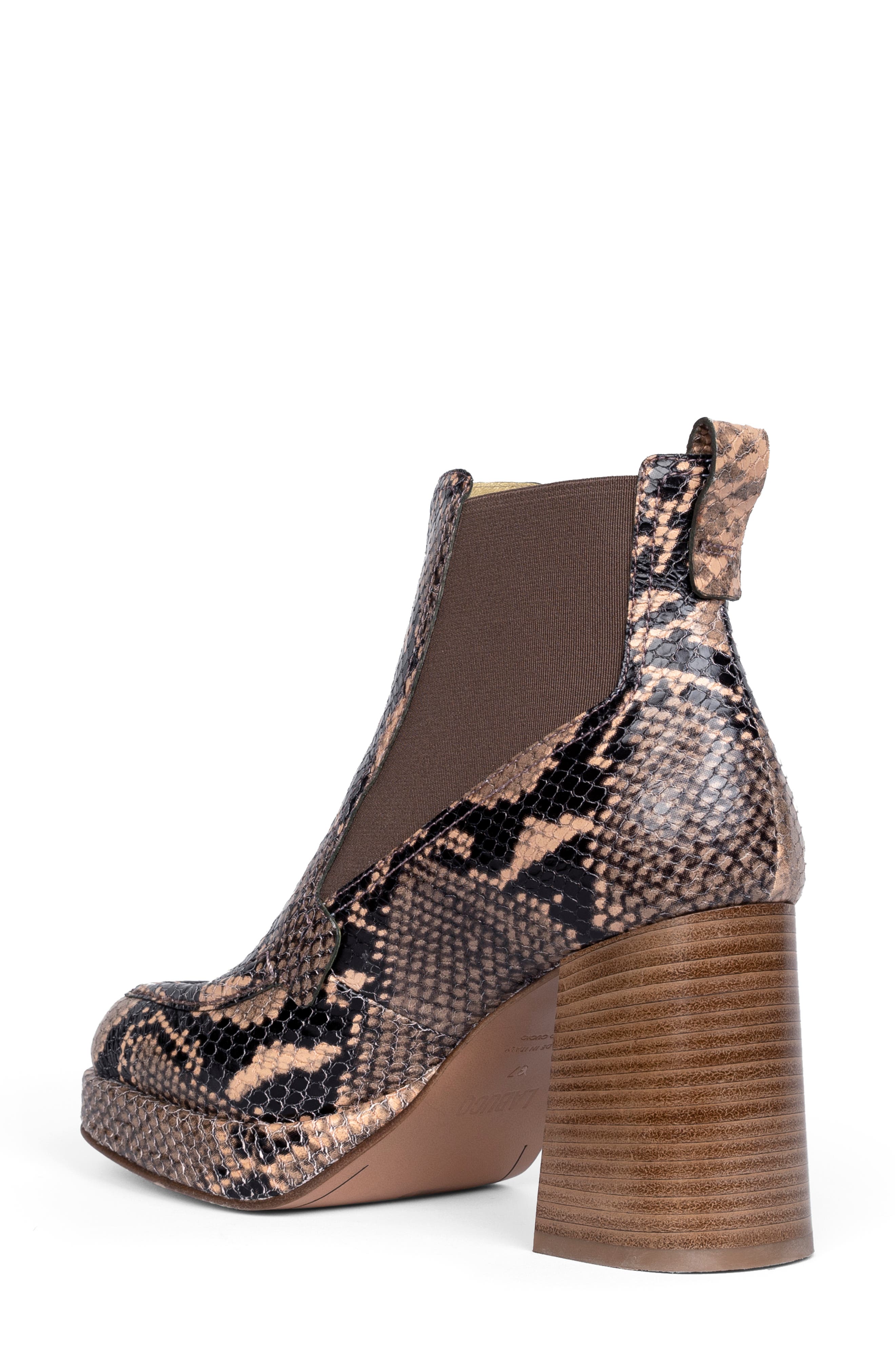 LABUCQ Jaki Snake Embossed Chelsea Boot, Alternate, color, 