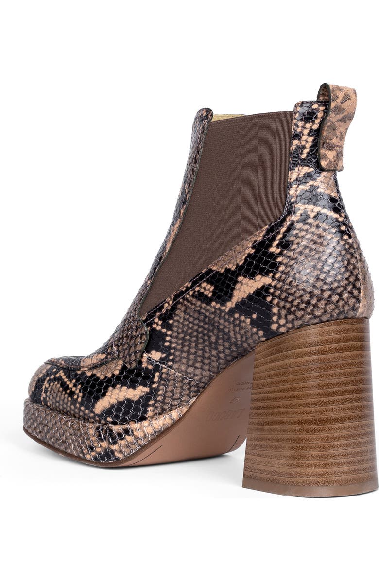 LABUCQ Jaki Snake Embossed Chelsea Boot, Alternate, color,