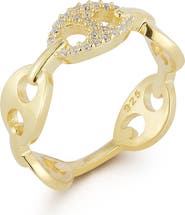 GLAZE JEWELRY Cubic Zirconia Mariner Chain Ring