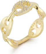 GLAZE JEWELRY Cubic Zirconia Mariner Chain Ring