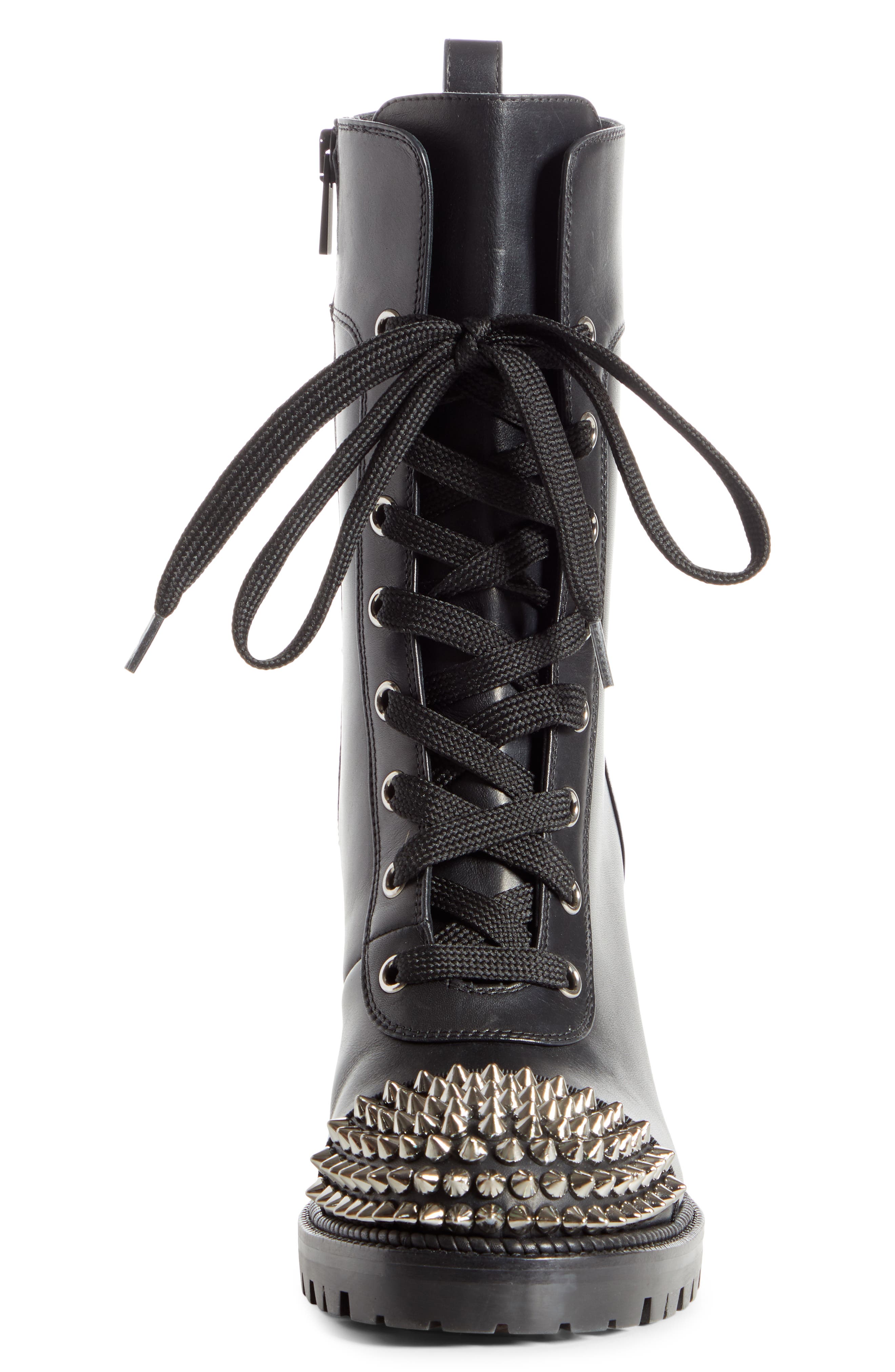 Christian Louboutin Spike Cap Toe Boot, Alternate, color, 