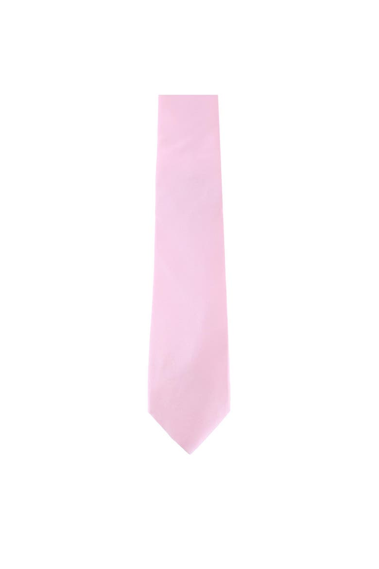 Sutton Big & Tall Solid Color Silk Necktie, Alternate, color, Pink