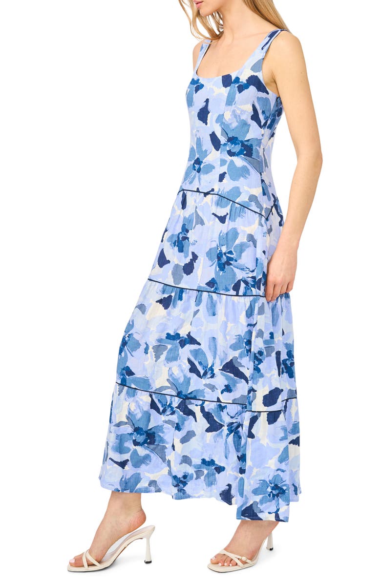 CeCe Drop Waist Maxi Dress, Alternate, color, Moonlight Blue