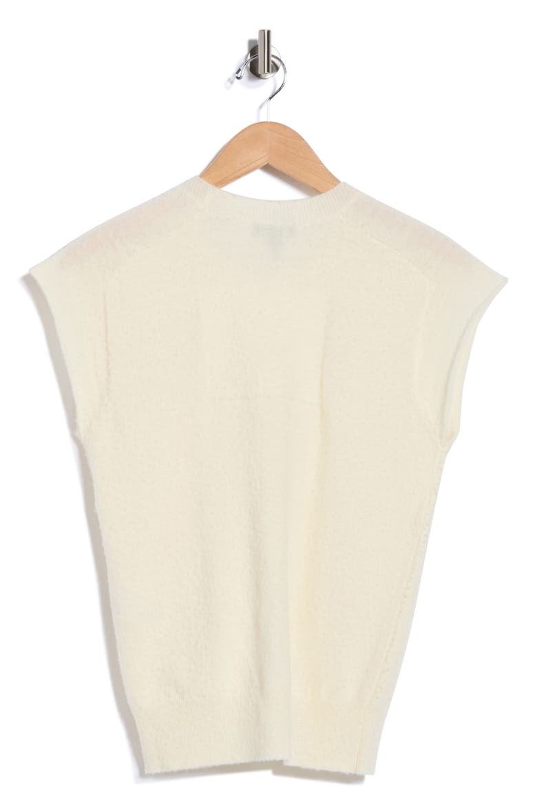 Pilled Cap Sleeve Wool Sweater Vest, Alternate, color, CREAM