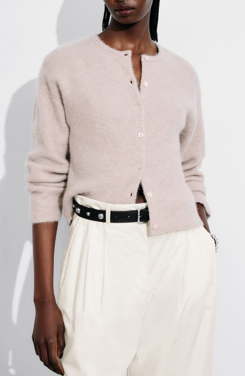 & Other Stories Alpaca & Wool Blend Cardigan, Main, color, Mole Dusty Light