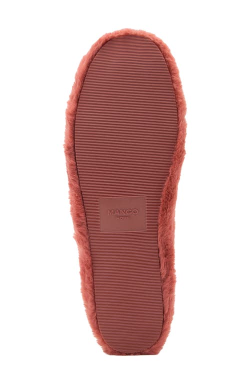 Mango Faux Fur Slipper In Pink