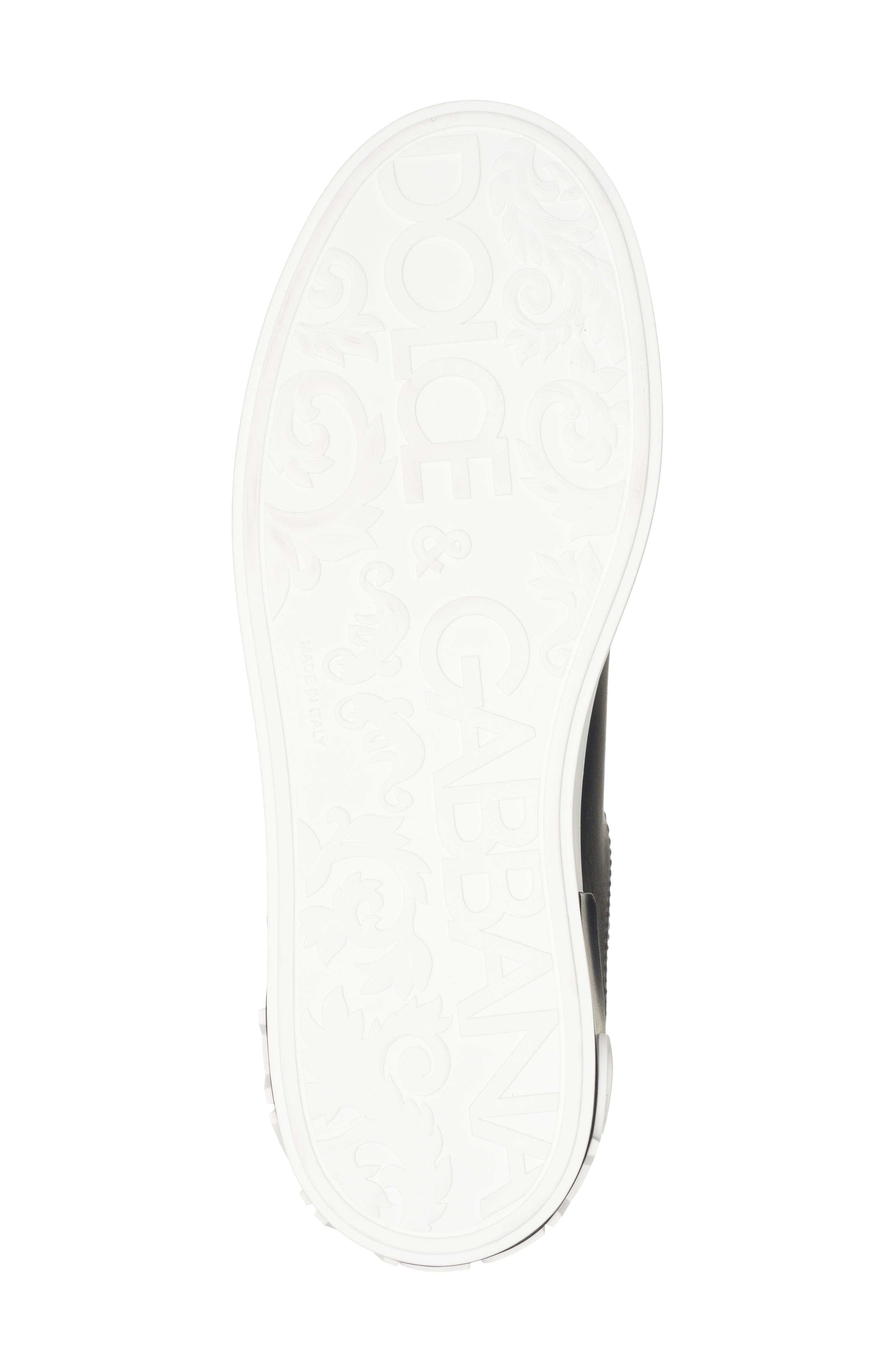 Dolce&Gabbana Portofino Sneaker, Alternate, color, Black/ Silver