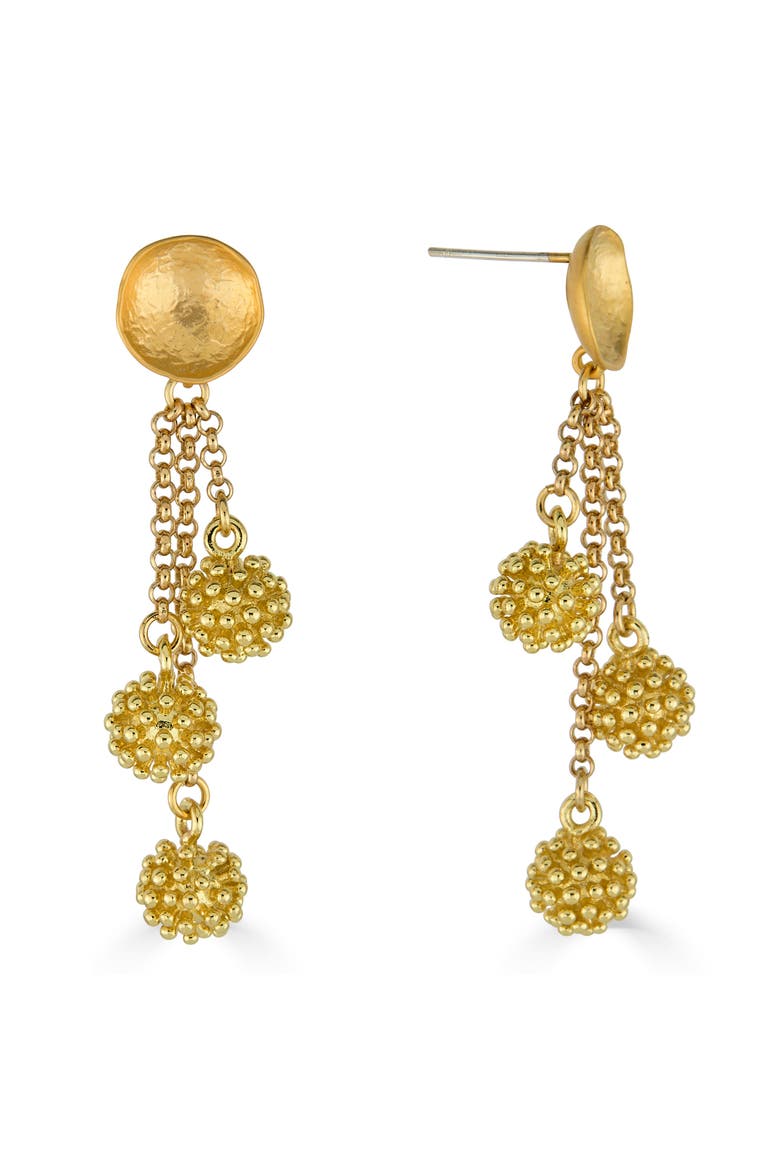 Cluster Drop Earrings, Main, color, Gold