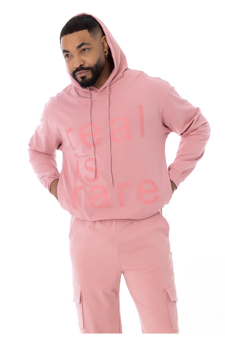 Real is Rare Jersey Hoodie, Main, color, Pink