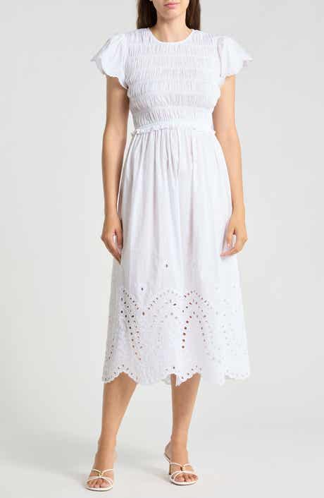 Somerset Smocked Cotton Midi Dress