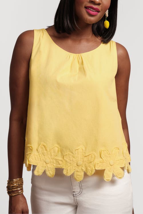 FRANCES VALENTINE FRANCES VALENTINE ZENNIA FLOWER HEM TANK