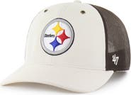 CARHARTT X 47 Men's Carhartt x '47 Natural/Brown Pittsburgh Steelers Undyed Trucker Adjustable Hat