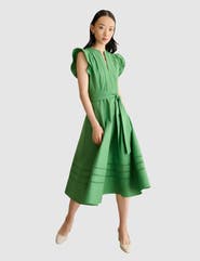 HOBBS LONDON Vanessa Ruffle Sleeve Midi Dress