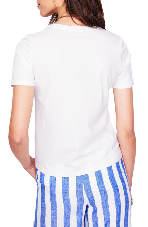 BODEN BODEN EMBROIDERED PARROTS COTTON GRAPHIC T-SHIRT