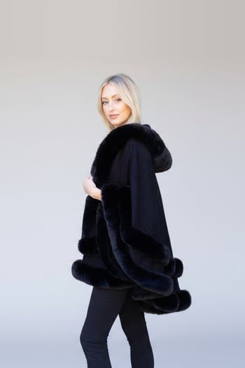 Jolie Hooded Cape Poncho