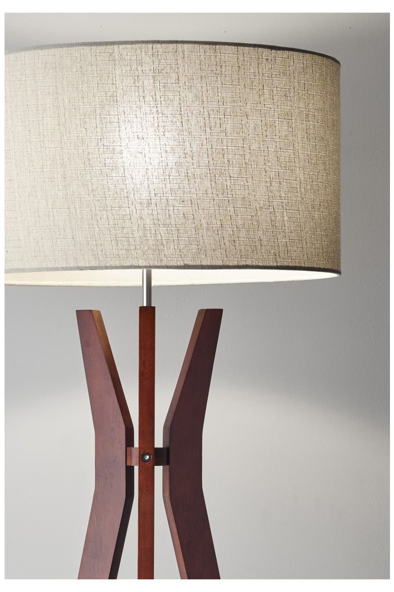 Bedford Shelf Floor Lamp, Alternate, color, SOLID WALNUT WOOD