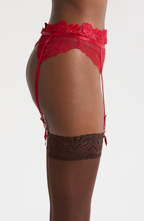 Etam Desin Garter Belt In Red