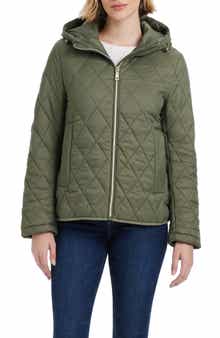 Water Resistant Hooded Quilted Jacket