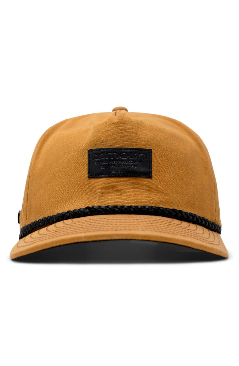 Melin Coronado Brick Thermal Unstructured Wax'd Strapback Hat, Alternate, color, British Khaki