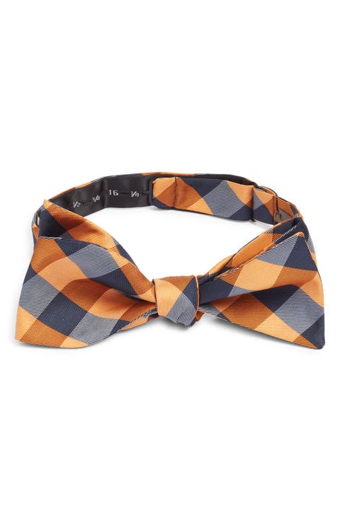 Plaid Silk Bow Tie