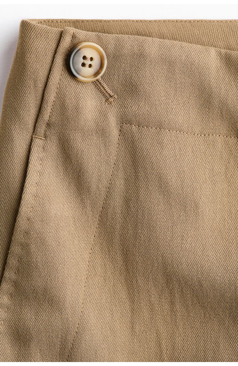 H&M Tailored Twill Trousers, Alternate, color, Dark Beige