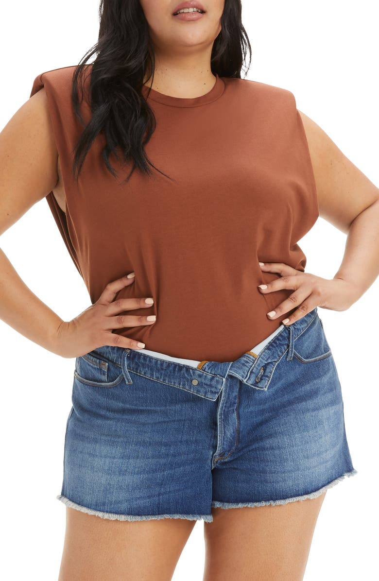 Good American Strong Shoulder Tank Top, Main, color,