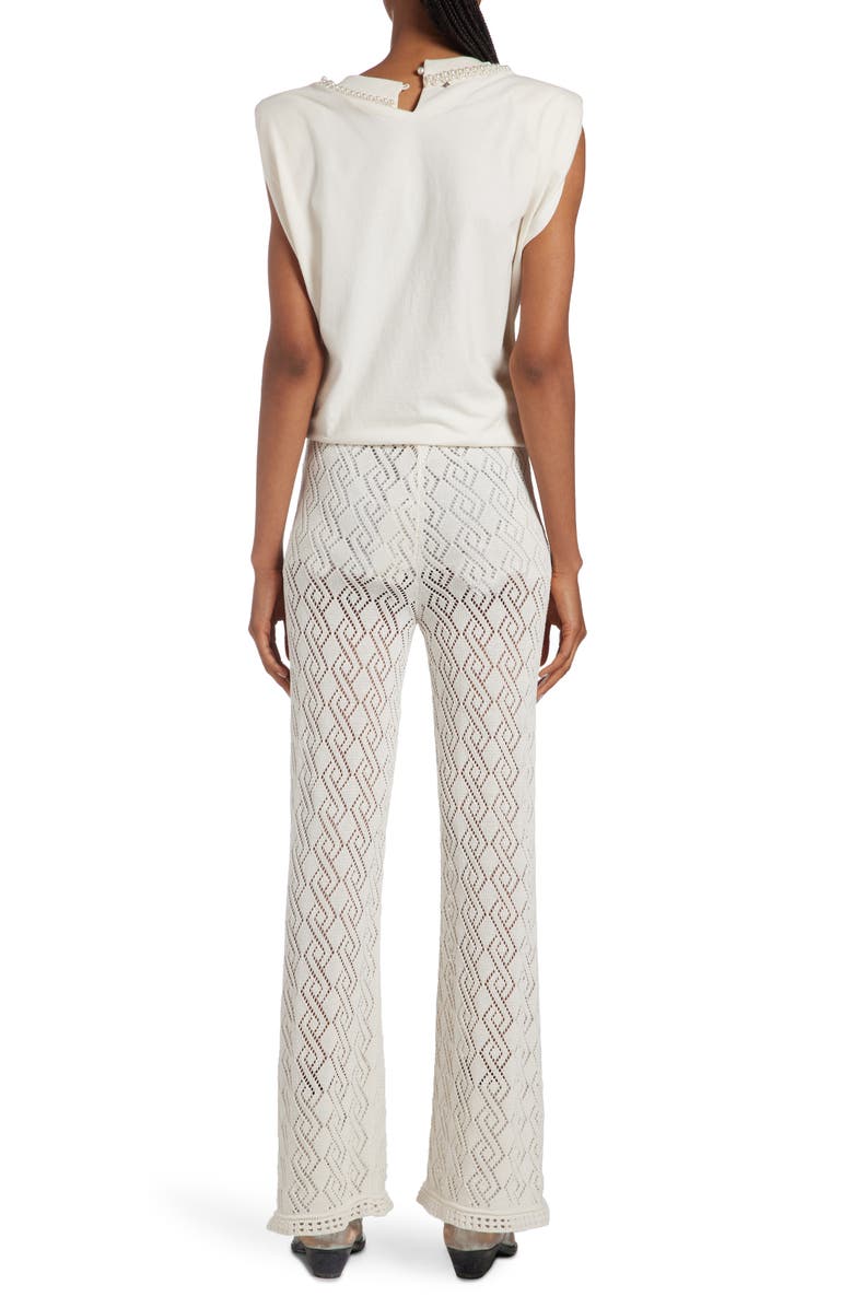 Golden Goose Open Stitch Wide Leg Pants, Alternate, color, Ecru