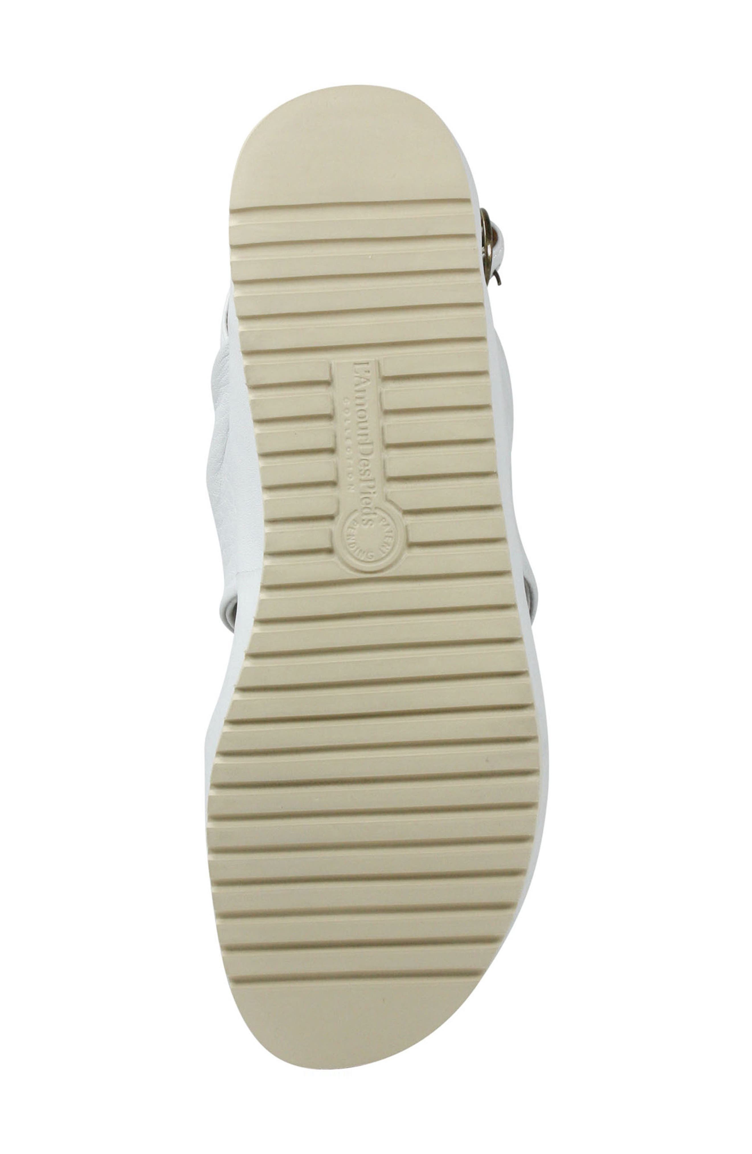 L'Amour de Pieds Amiens Slingback Platform Sandal, Alternate, color, WHITE LEATHER