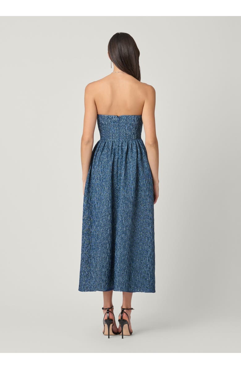 Shoshanna Midnight Sanders Sapphire Jacquard Dress, Alternate, color, Sapphire