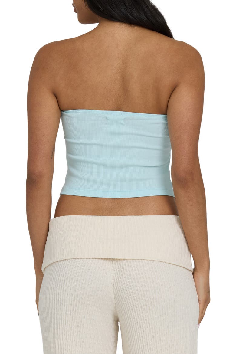 Cocoa Graphic Strapless Top, Alternate, color, CLEARWATER