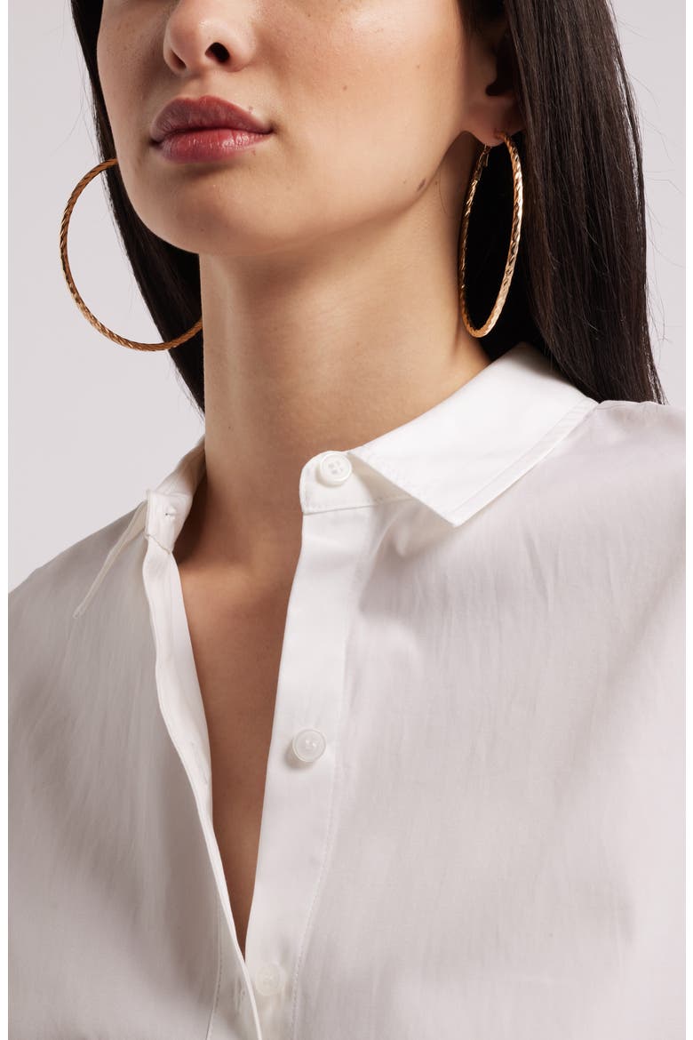 Textured Hoop Earrings, Alternate, color, GOLD