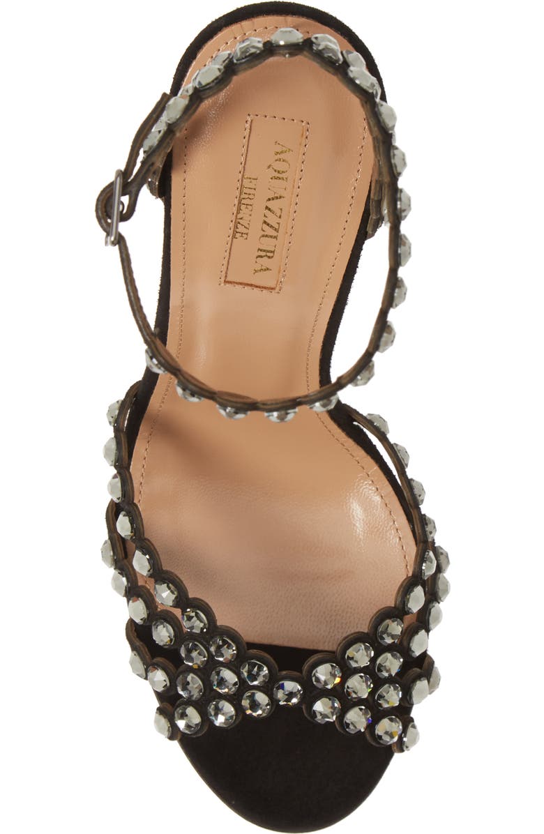 Aquazzura Crystal Tequila Ankle Strap Sandal, Alternate, color,