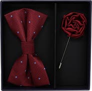 Ben Sherman Dot Bow Tie & Lapel Pin Set