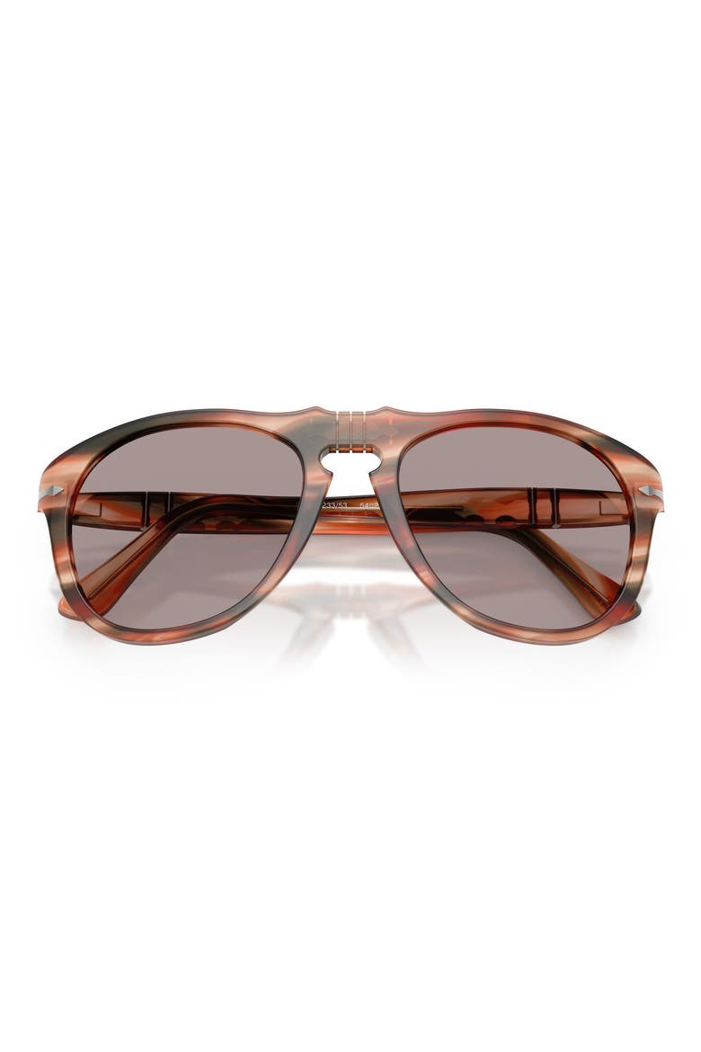 54mm Pilot Sunglasses, Alternate, color, STRIPED RED AND GREEN / VIOLET