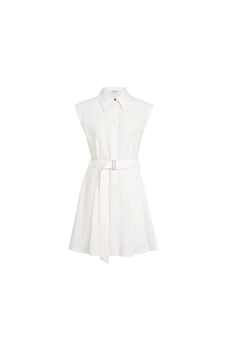Brunello Cucinelli Mini Chemisier dress with monili, Alternate, color, Panama