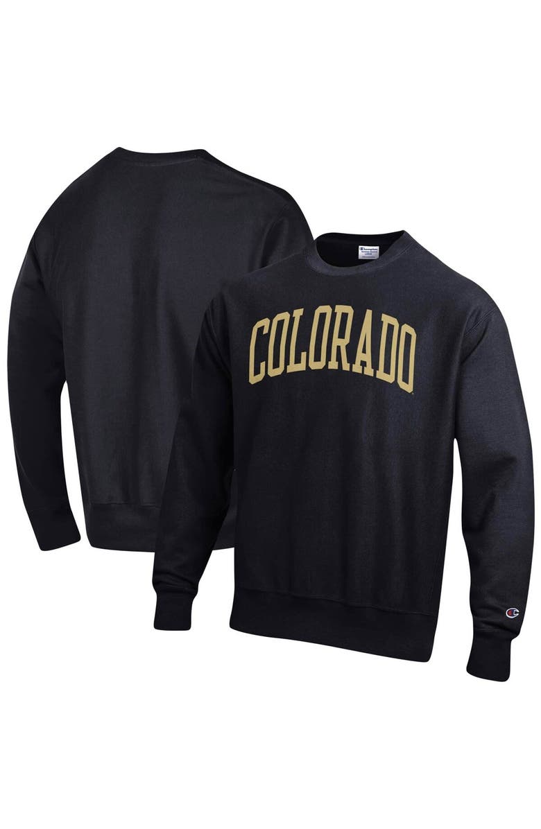 Champion Men's Champion Black Colorado Buffaloes Arch Reverse Weave Pullover Sweatshirt, Main, color, 