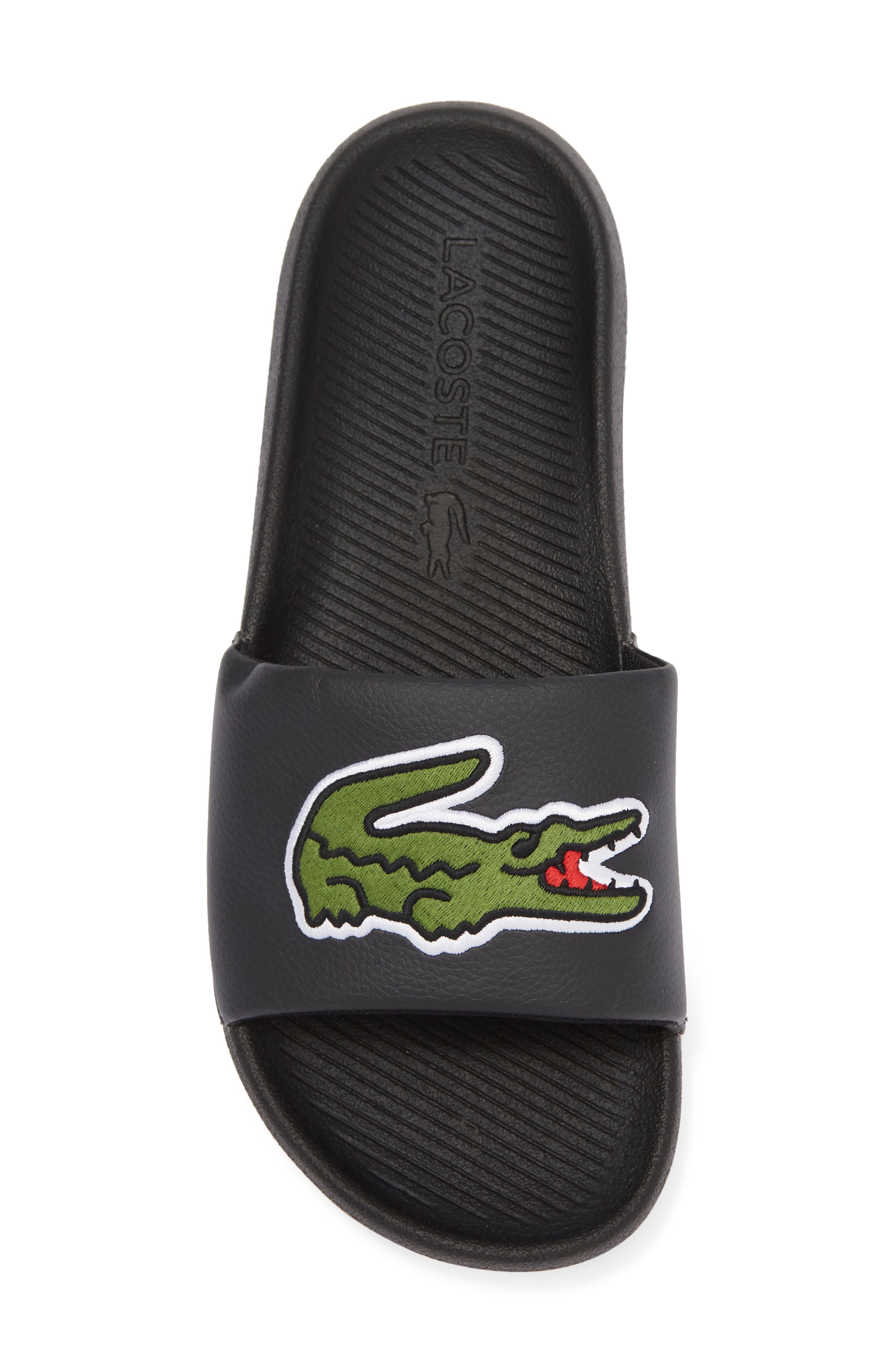 Lacoste Croco Slide Sandal, Alternate, color, 