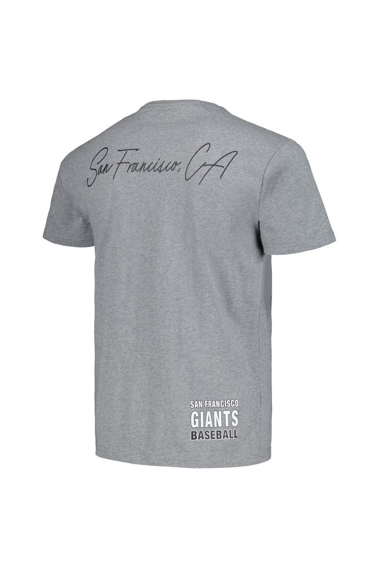 Men's Mitchell & Ness Heather Gray San Francisco Giants Cooperstown Collection City Collection T-Shirt, Alternate, color, Heather Gray